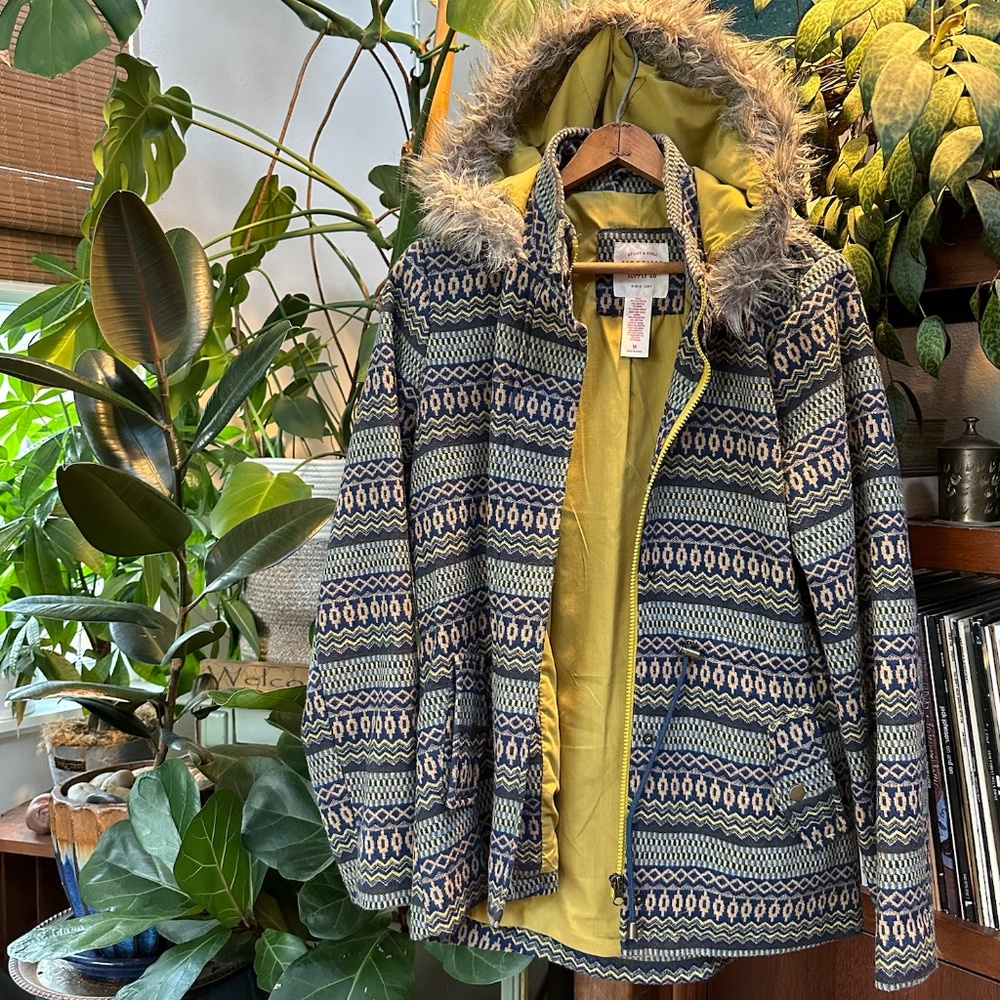 Mossimo Green & Blue Striped Jacket